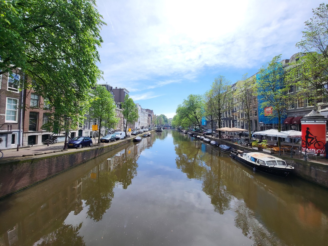 Amsterdam canal in springtime