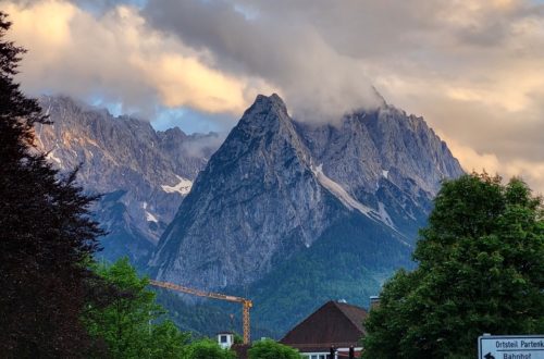 The Zugspitze at dusk