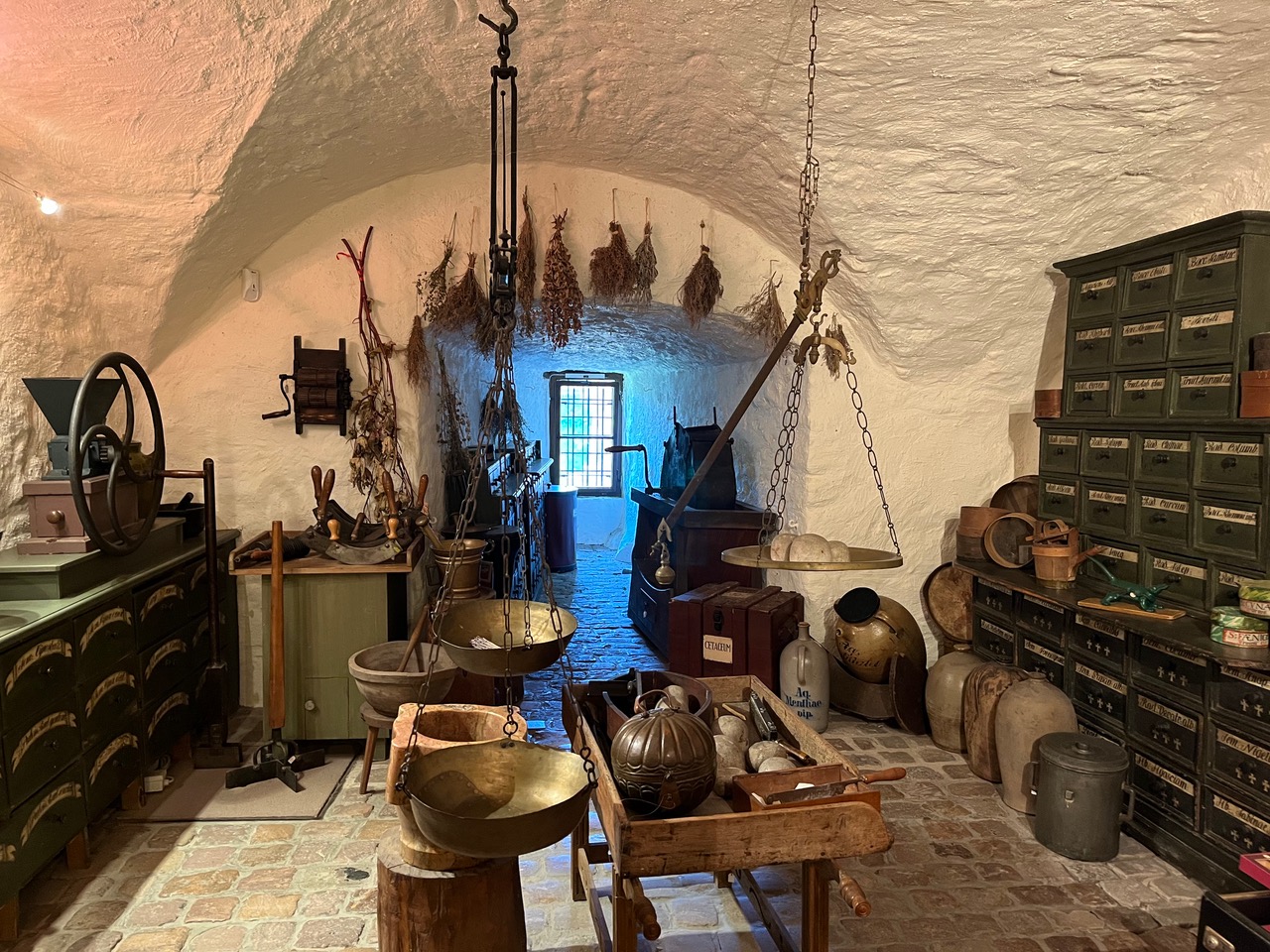 A workroom where medicines and remedies were made