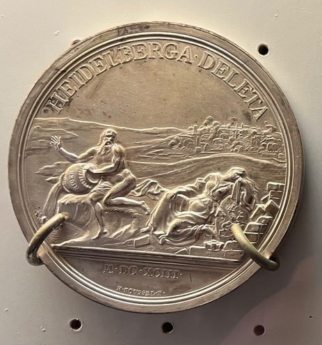 Coins celebrated king Louis XIV destroyed Heidelberg Castle