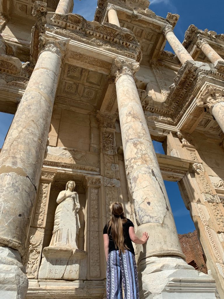 ant-eye view of the Library of Celsus in Ephesus