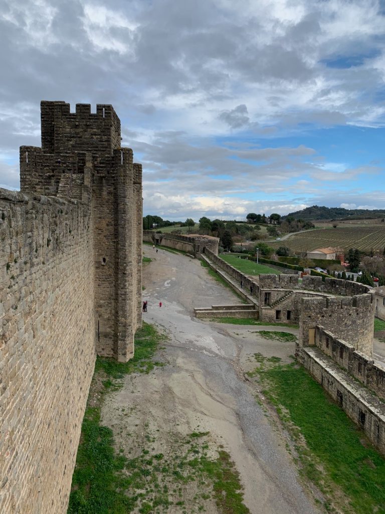 Semi circle outer walls of Carcassonne castle