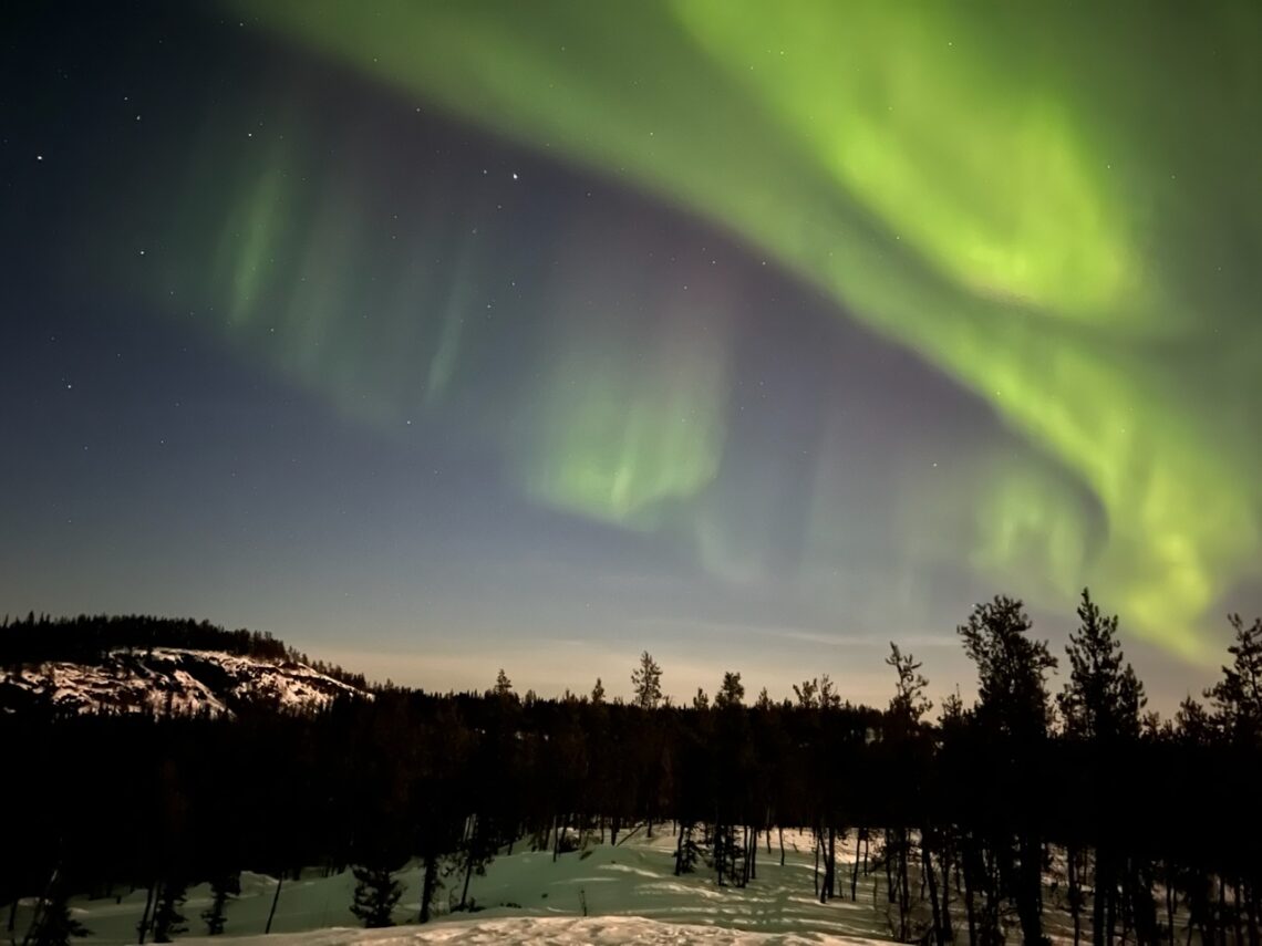 awestruck in the arctic aurora borealis